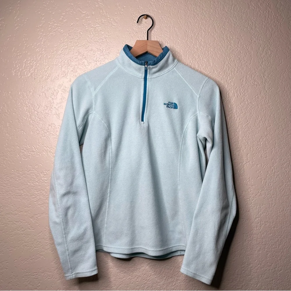 The North Face Quarter Zip Fleece Pullover Sweater Polartec Classic Sweatshirt - Picture 2 of 13